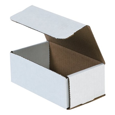 Bsc Preferred 6-1/2 x 3-5/8 x 2-1/2'' White Corrugated Mailers, 50PK BUY00026329